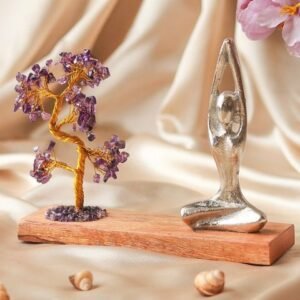 Ritualistic Namaste Amethyst Crystal Tree (Standard, Multicolour)