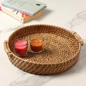 Handwoven Bamboo Storage Basket Set – Eco-Friendly Decorative Organizer for Home, Kitchen & Living Room, Multipurpose Fruit & Shelf Basket